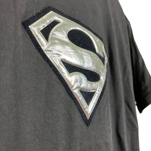 Vintage Deadstock Y2K DC Comics Superman Logo 3D Print T-shirt Mens L - Picture 3 of 6